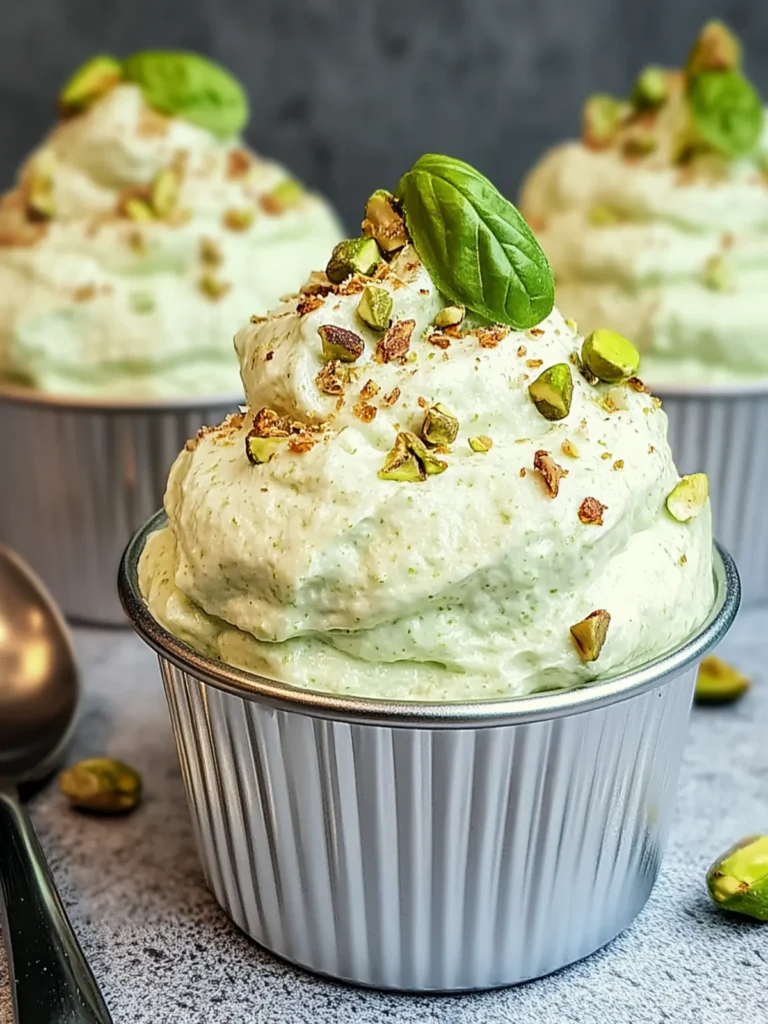 Low-Carb Keto Pistachio Cheesecake Fluff