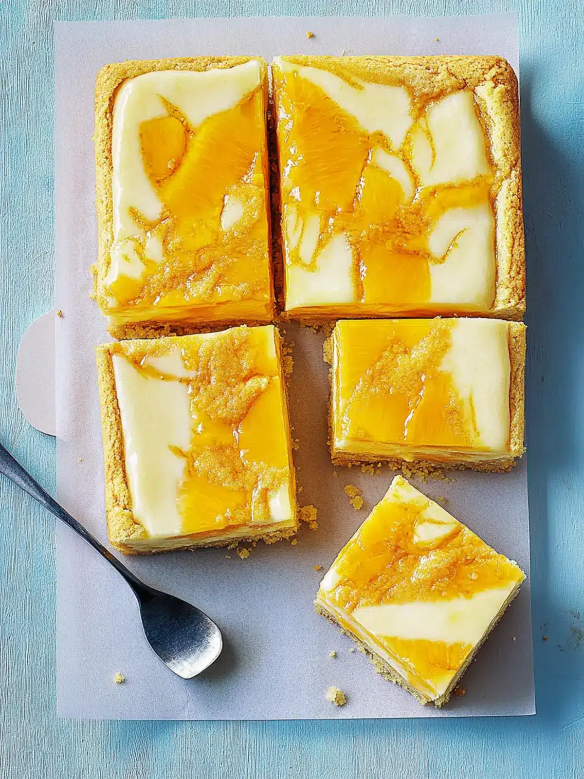 Mango Cheesecake Bars