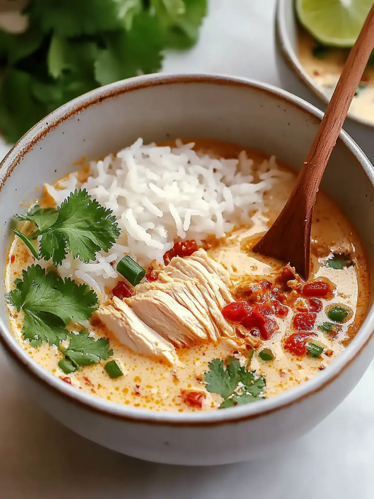 Savory Coconut Chicken Brothy Rice