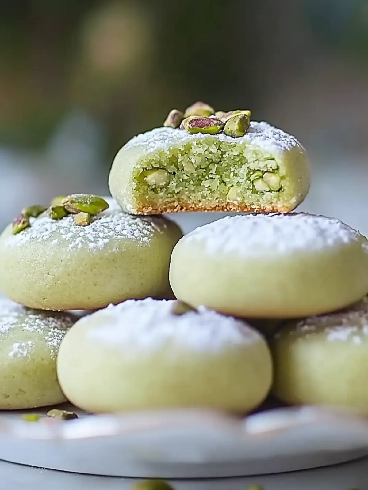Pistachio Wedding Cookies
