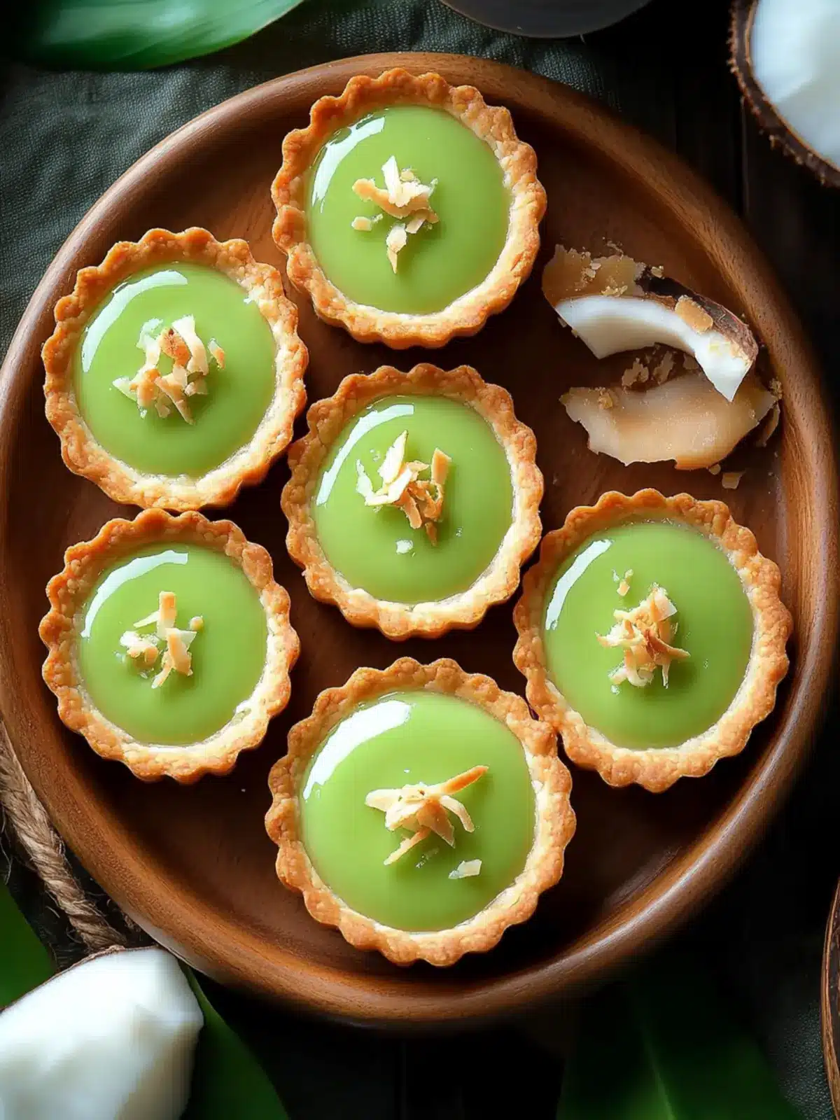 Irresistible Thai Pandan Coconut Tarts for Your Next Treat! Thai Pandan Coconut Tarts