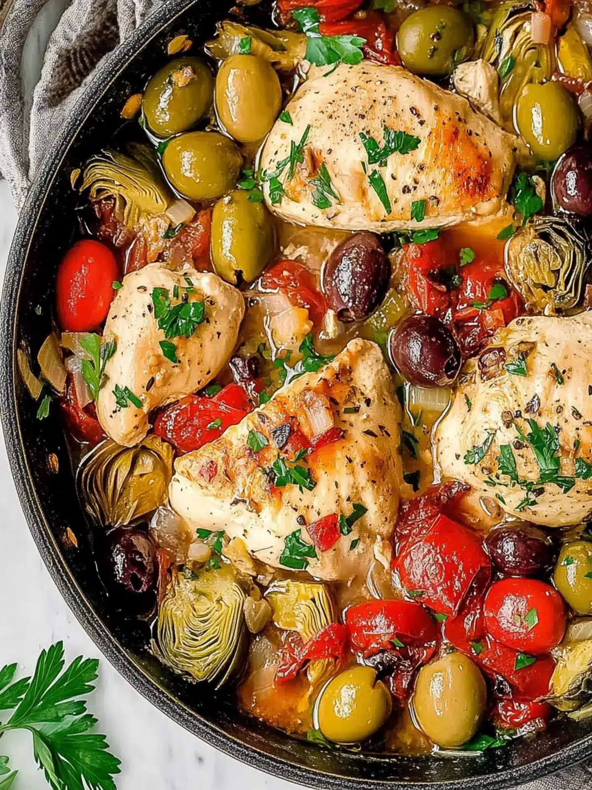 Chicken Provençal with Olives and Artichokes
