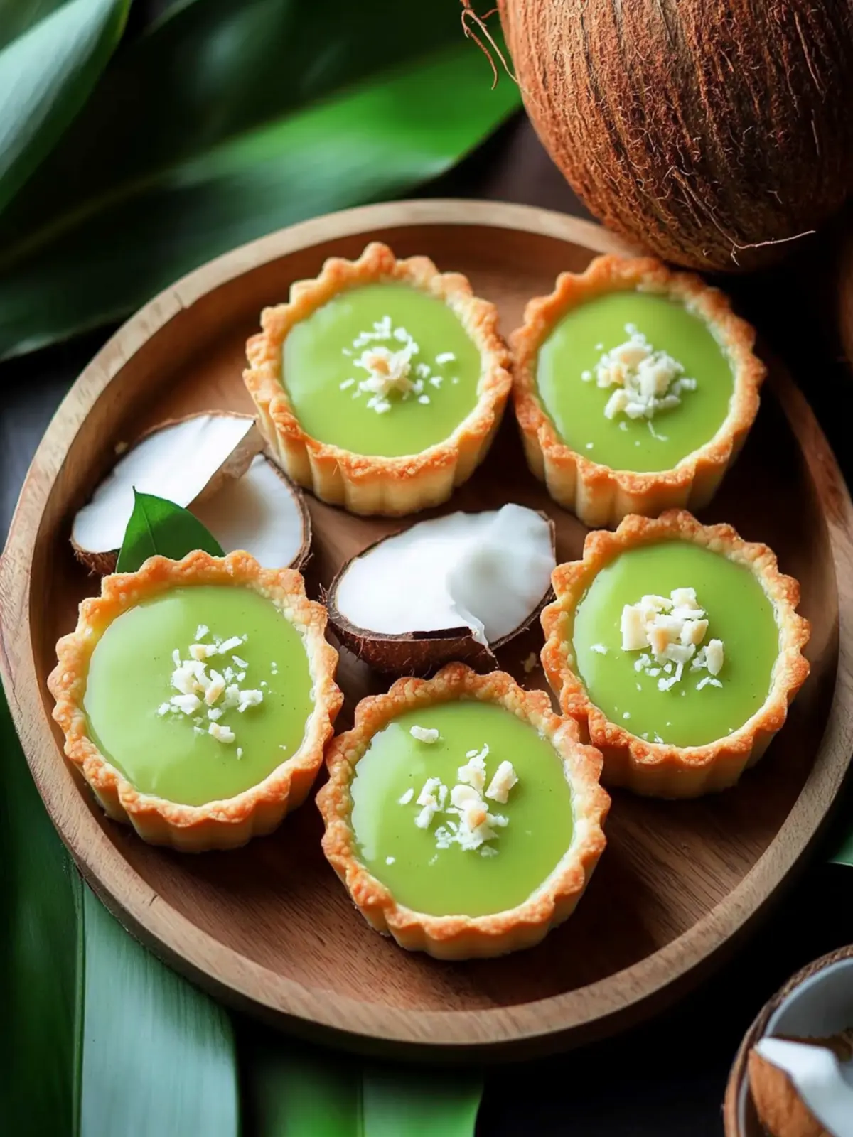 Thai Pandan Coconut Tarts