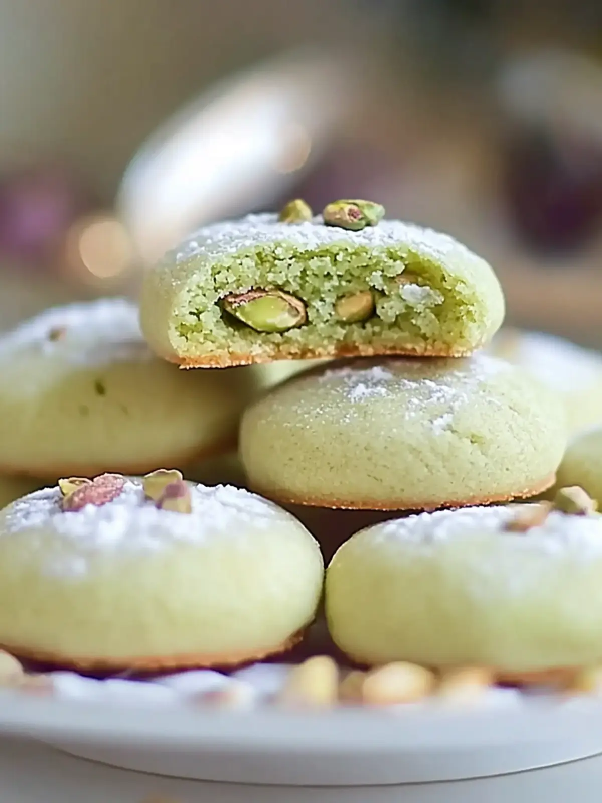 Pistachio Wedding Cookies