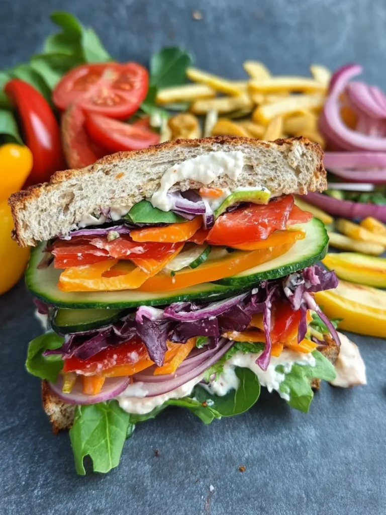 Rainbow Vegetable Sandwich