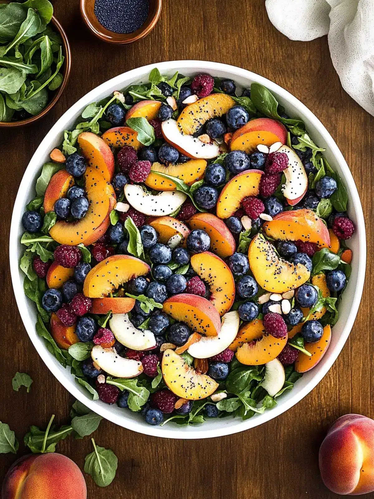 Blueberry Peach Poppy Seed Salad