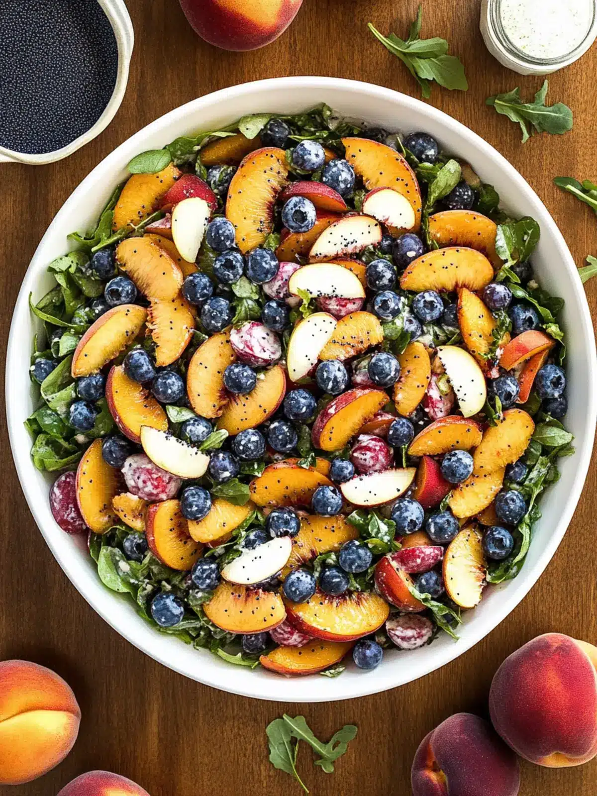 Blueberry Peach Poppy Seed Salad