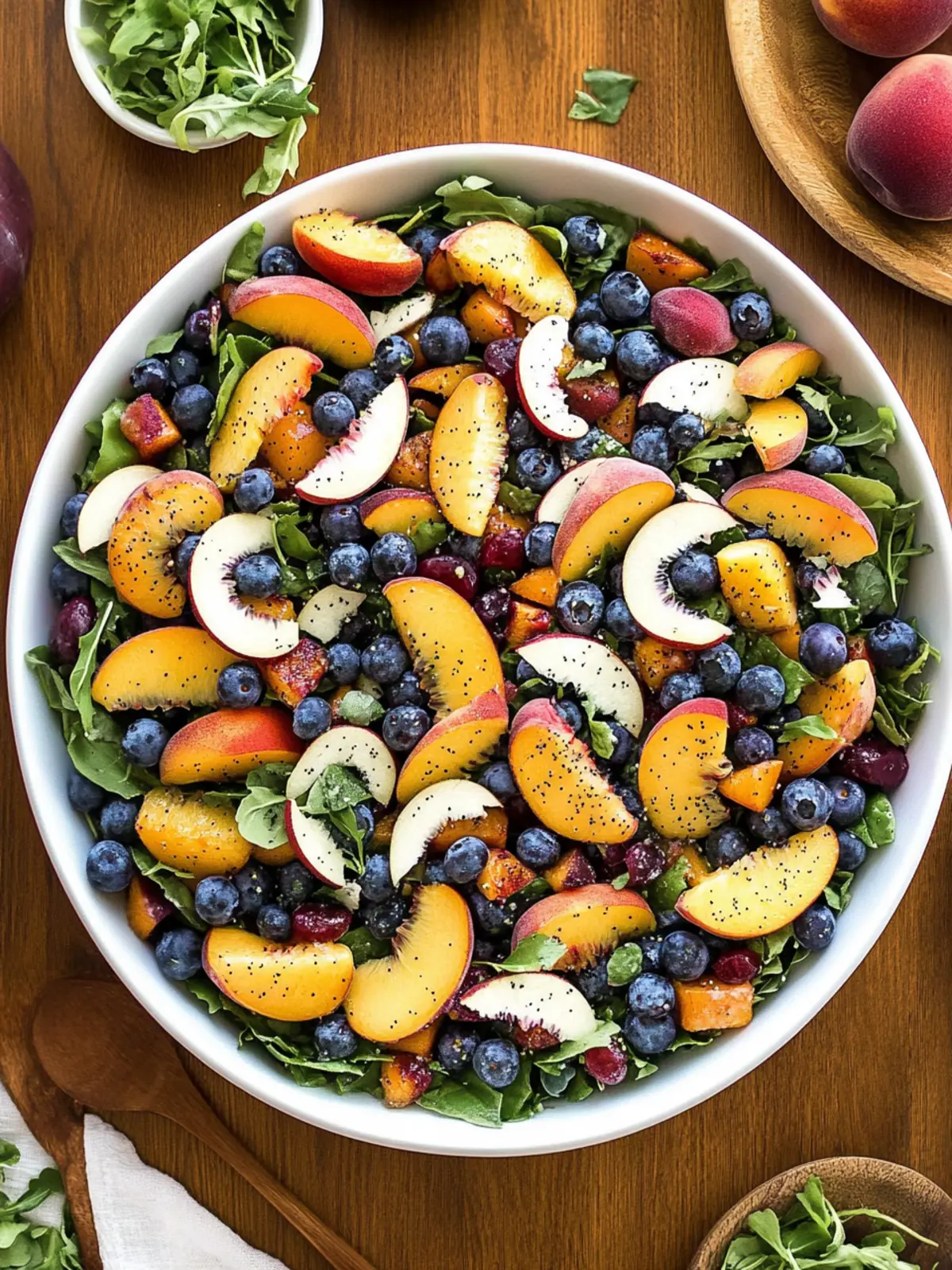 Blueberry Peach Poppy Seed Salad