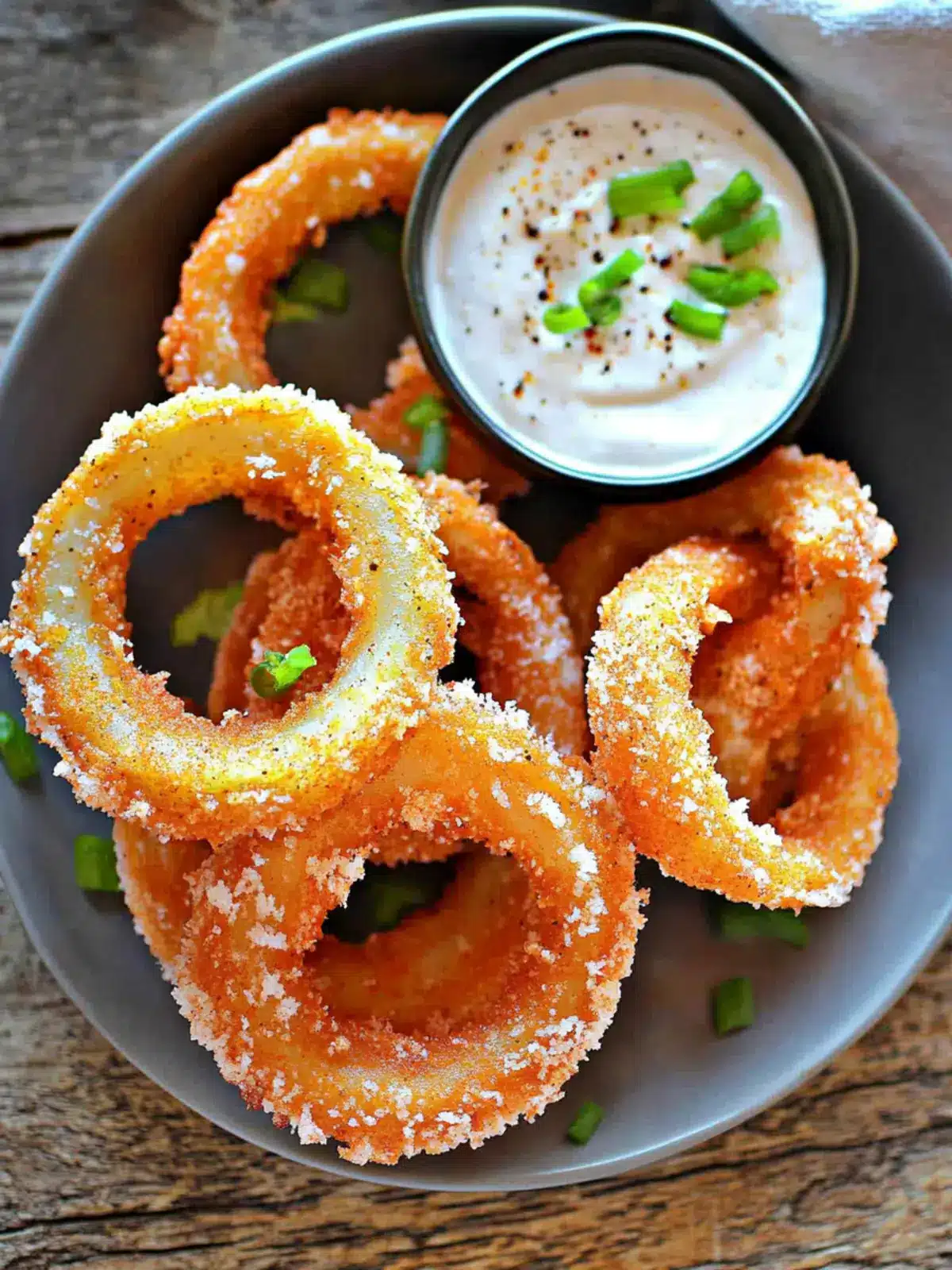 Vegan Buffalo Onion Rings