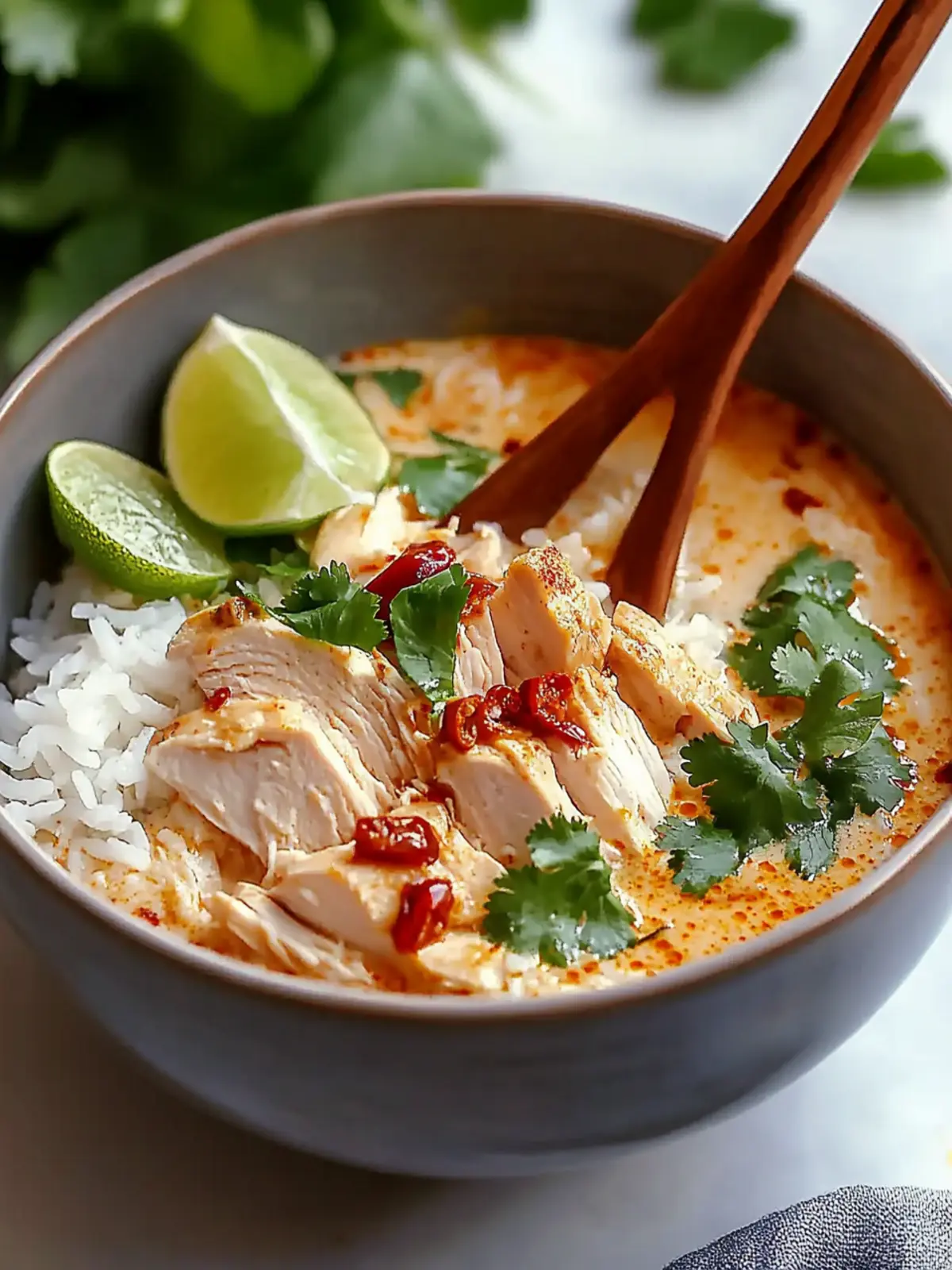 Savory Coconut Chicken Brothy Rice