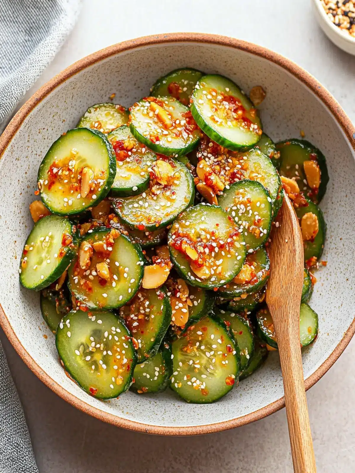 Peanut Chili Crisp Cucumber Salad