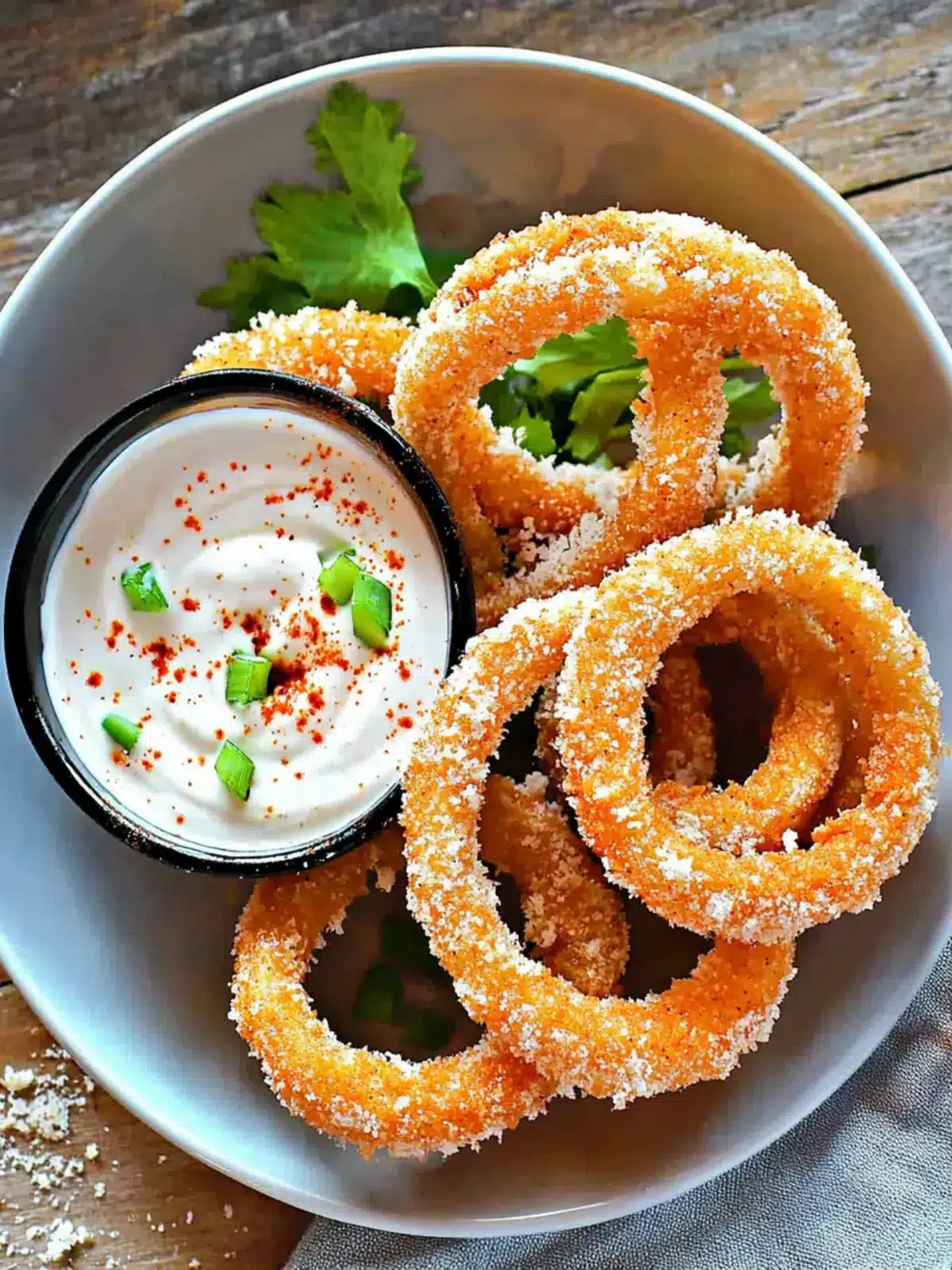 Vegan Buffalo Onion Rings