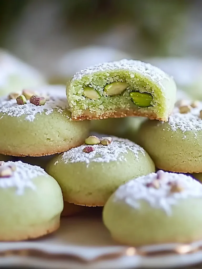 Pistachio Wedding Cookies