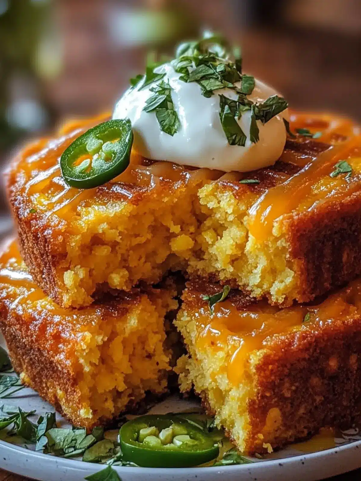 Spicy Cheddar Jalapeño Cornbread