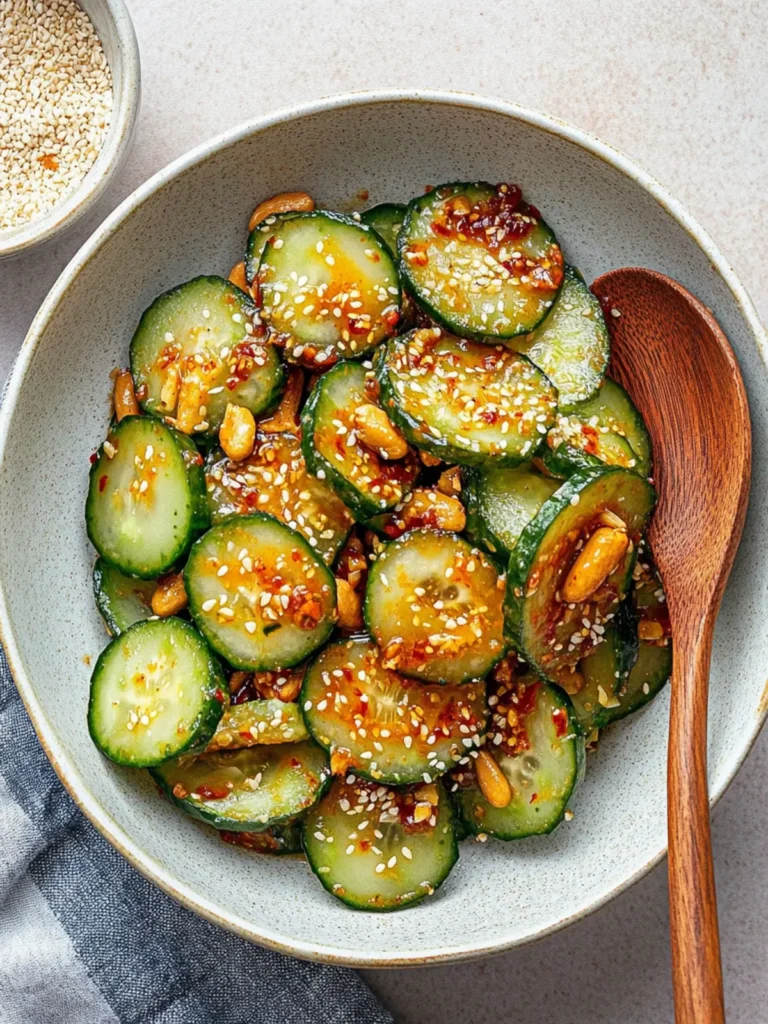 Peanut Chili Crisp Cucumber Salad