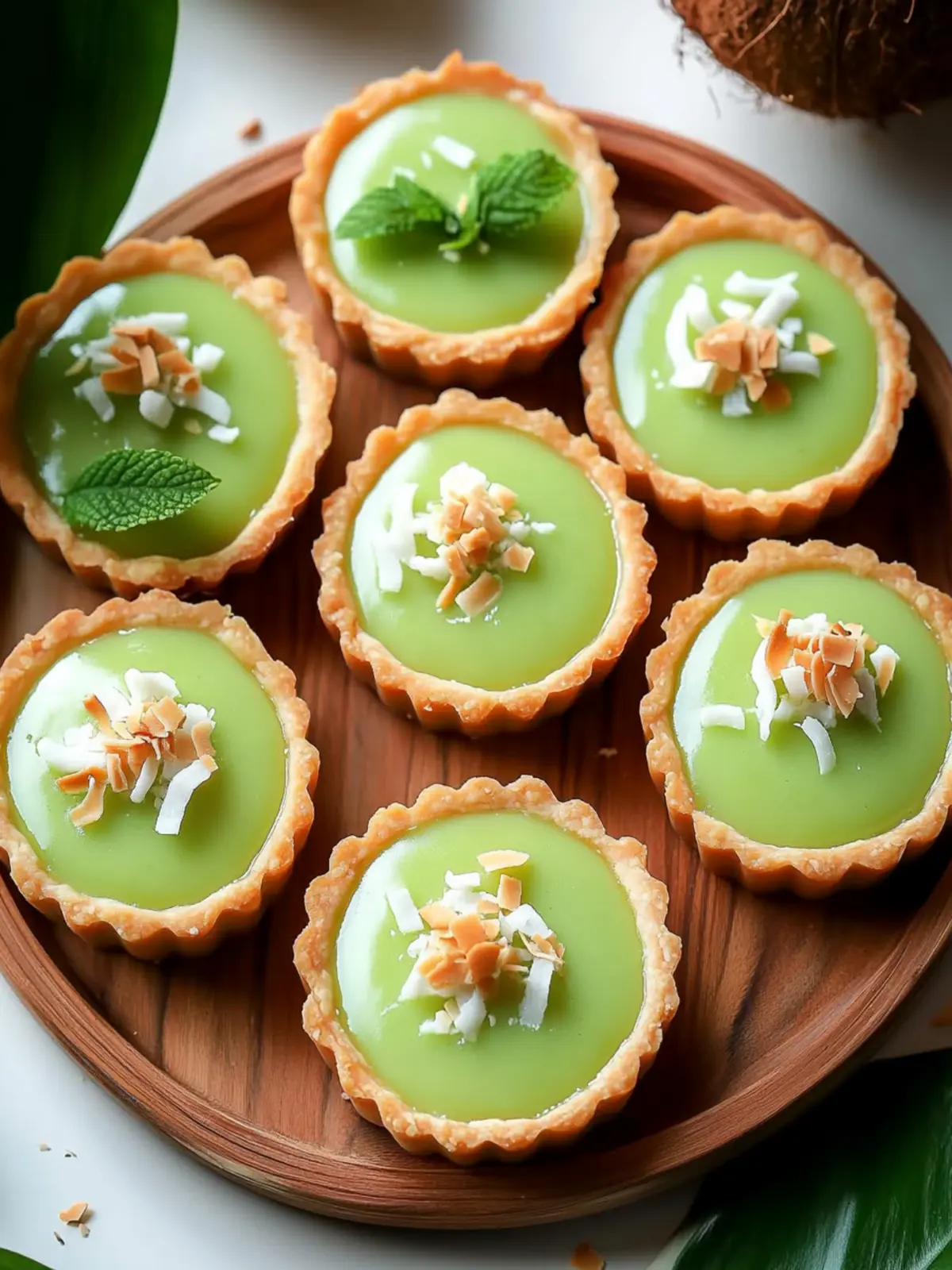 Irresistible Thai Pandan Coconut Tarts for Your Next Treat! Thai Pandan Coconut Tarts