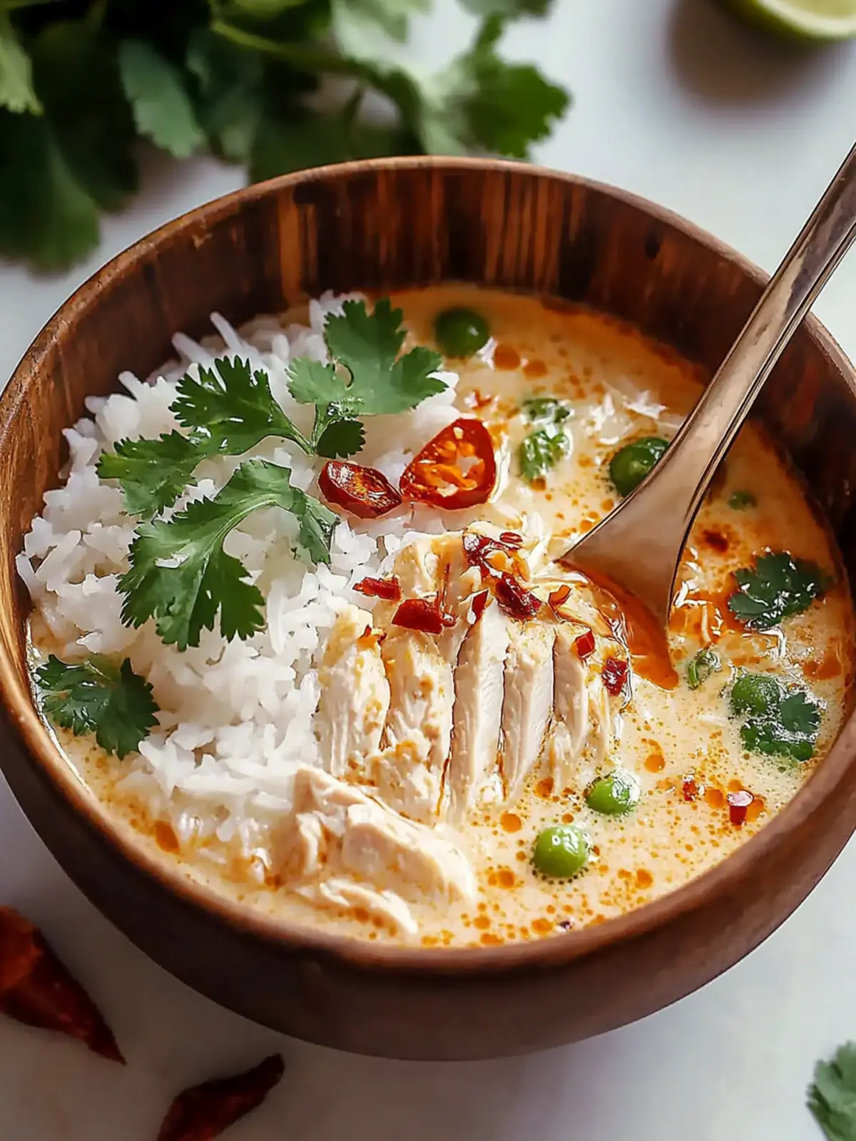 Savory Coconut Chicken Brothy Rice