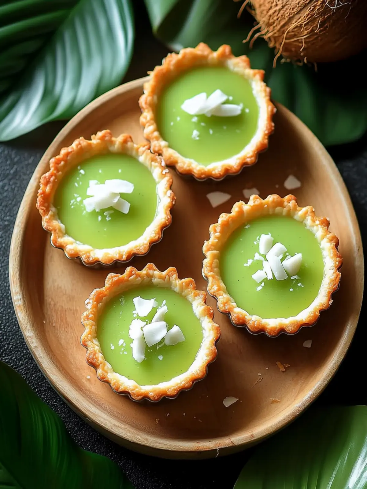 Irresistible Thai Pandan Coconut Tarts for Your Next Treat! Thai Pandan Coconut Tarts