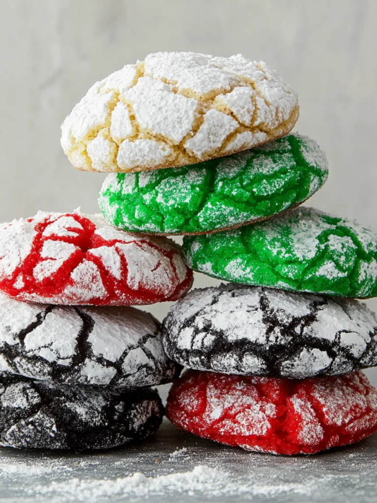 Kwanzaa Crinkle Cookies