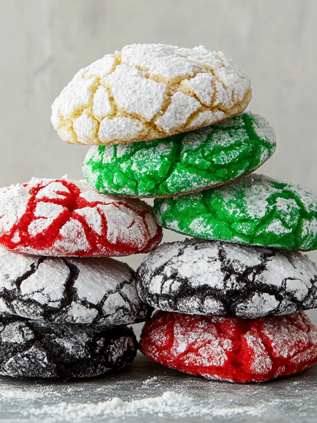Kwanzaa Crinkle Cookies