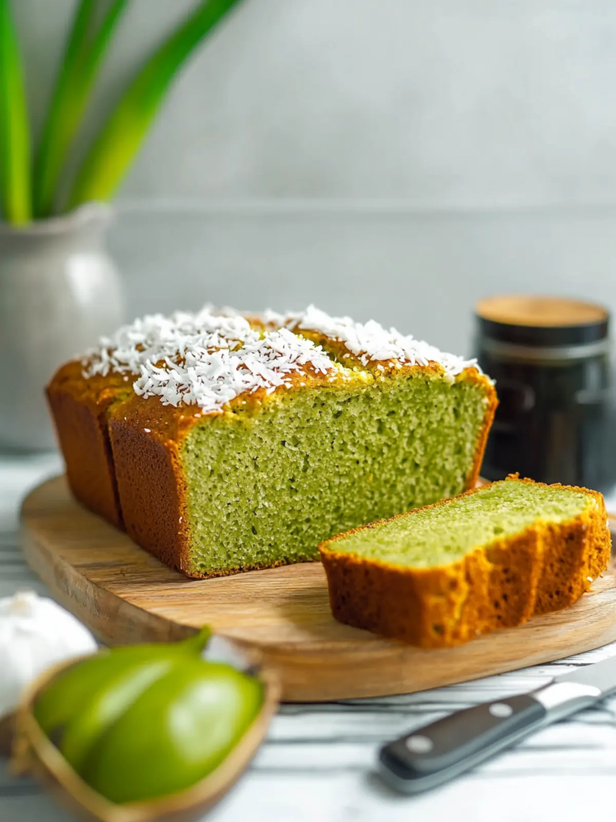 Pandan Coconut Bread