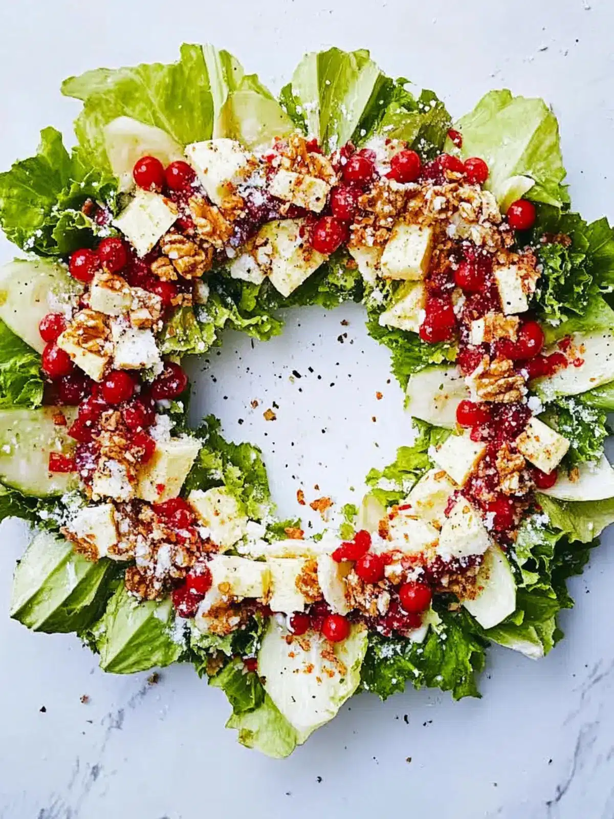 Christmas wedge salad wreath