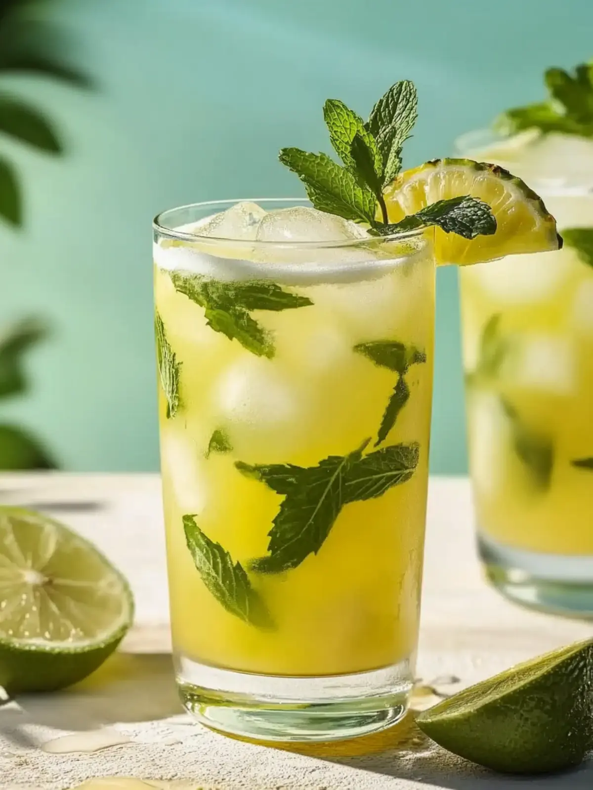 Minty Pineapple Cooler Mocktail