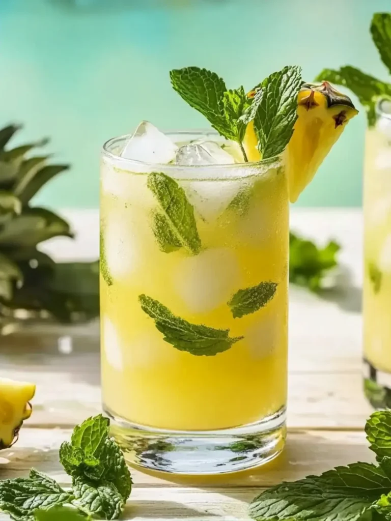 Minty Pineapple Cooler Mocktail