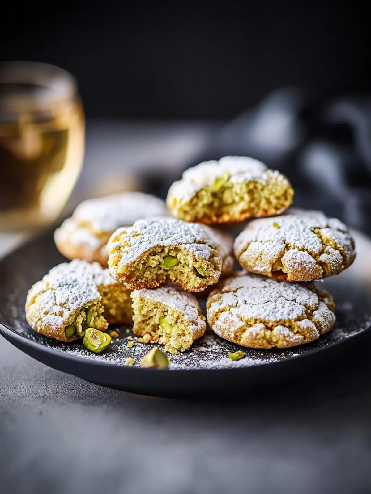 Pistachio crème-filled amaretti
