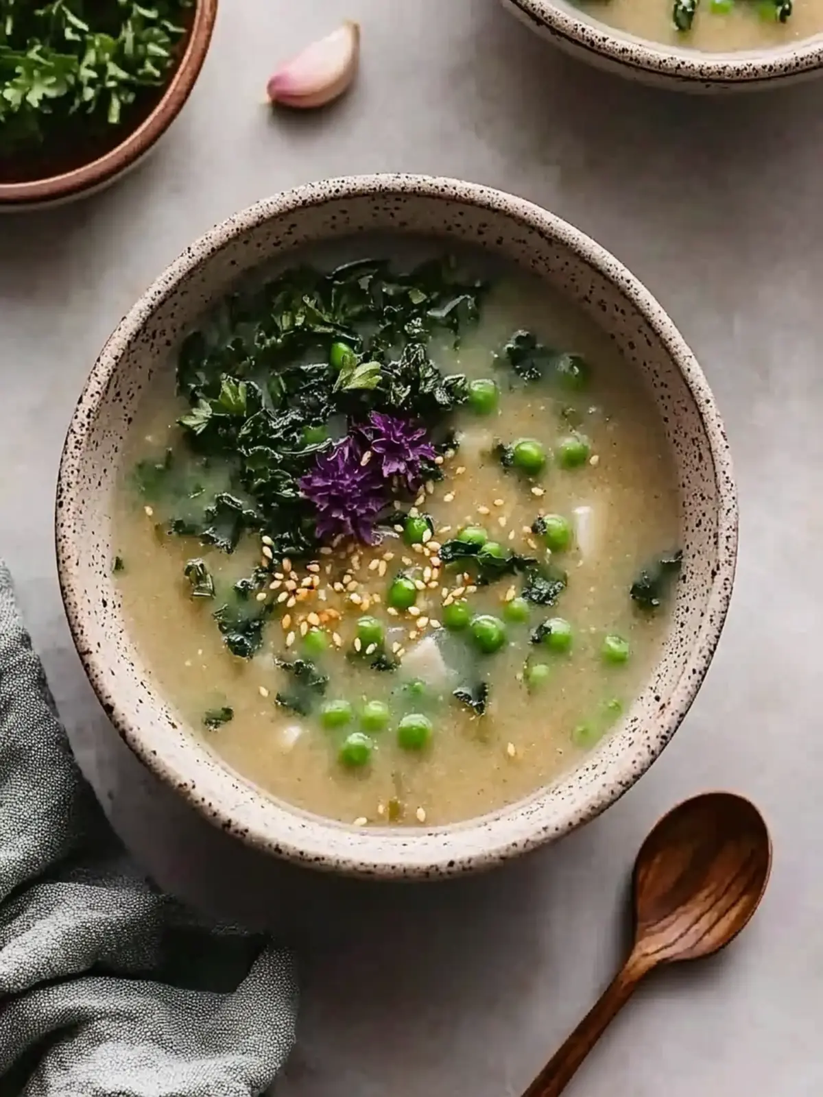 Roasted Garlic Miso Soup