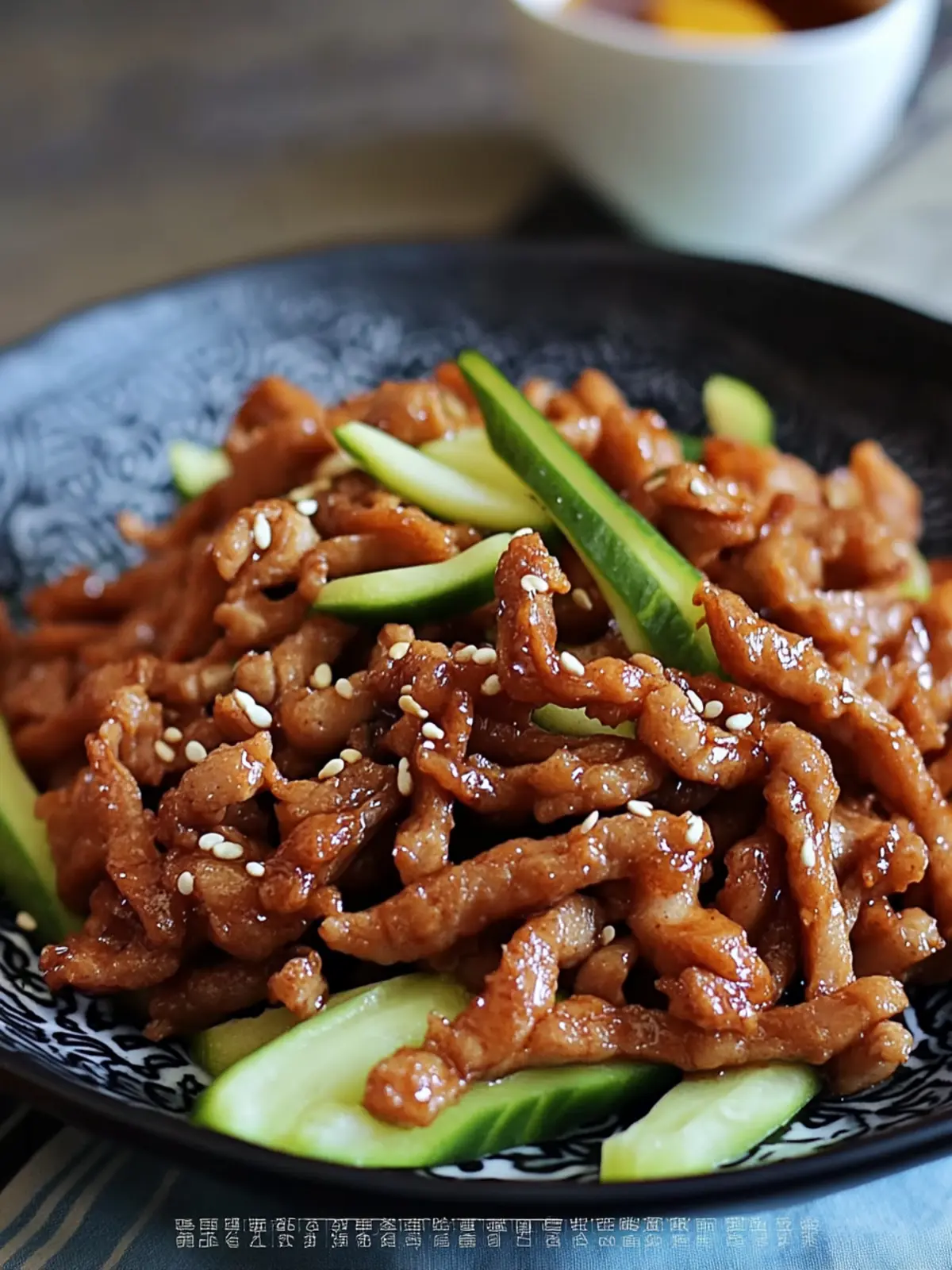 Stir Fried Shredded Pork with Sweet Bean Paste