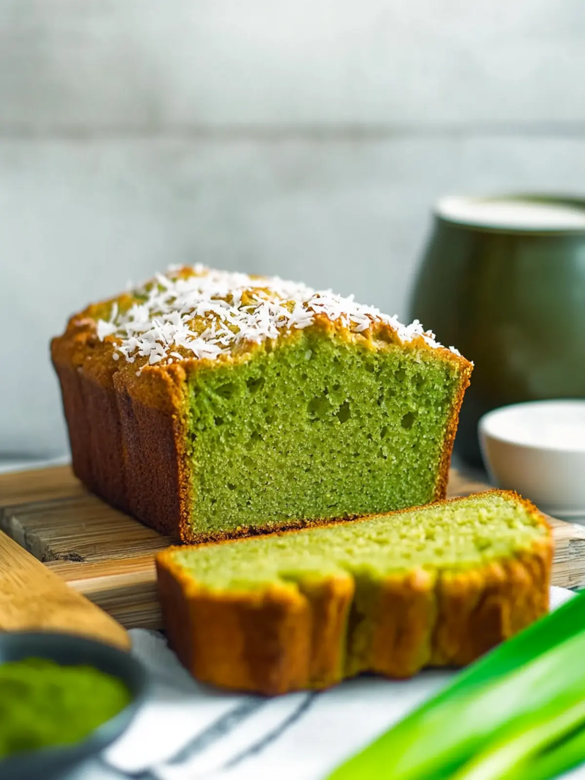 Pandan Coconut Bread