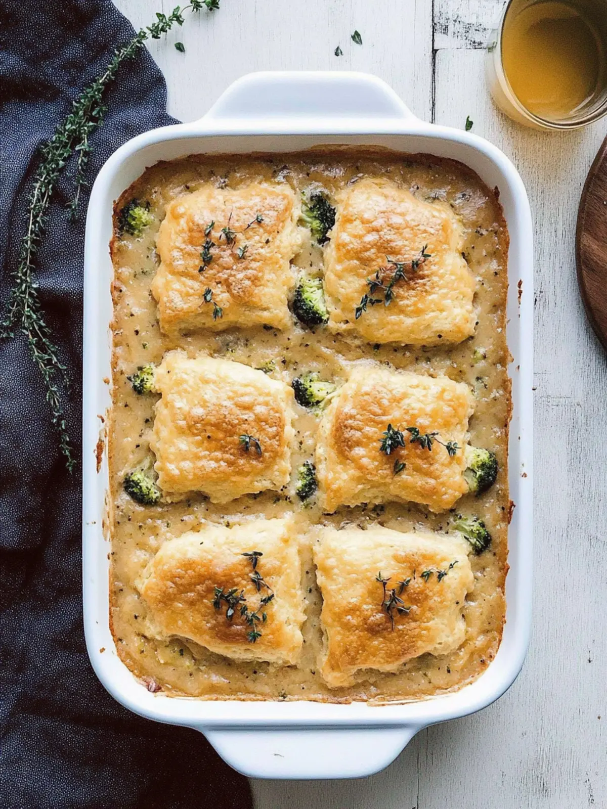 Homemade Broccoli Cheddar Cobbler