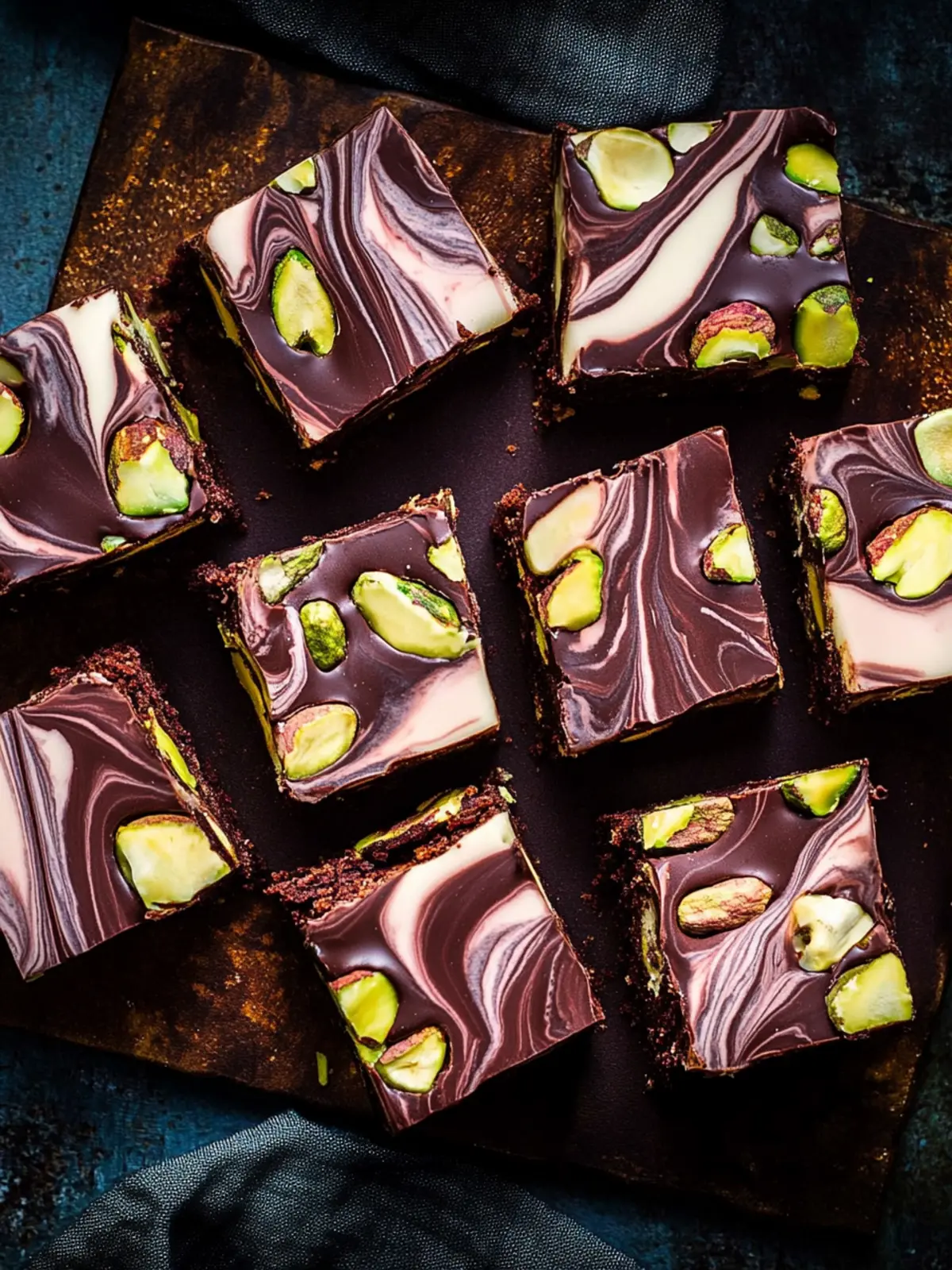 Sour cherry, pistachio quattro chocolate orange tiffin