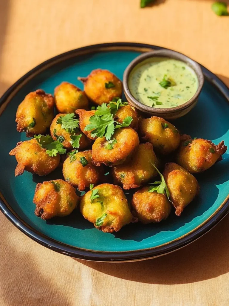 Zanzibari Pakoras w/ Coriander & Coconut Chutney