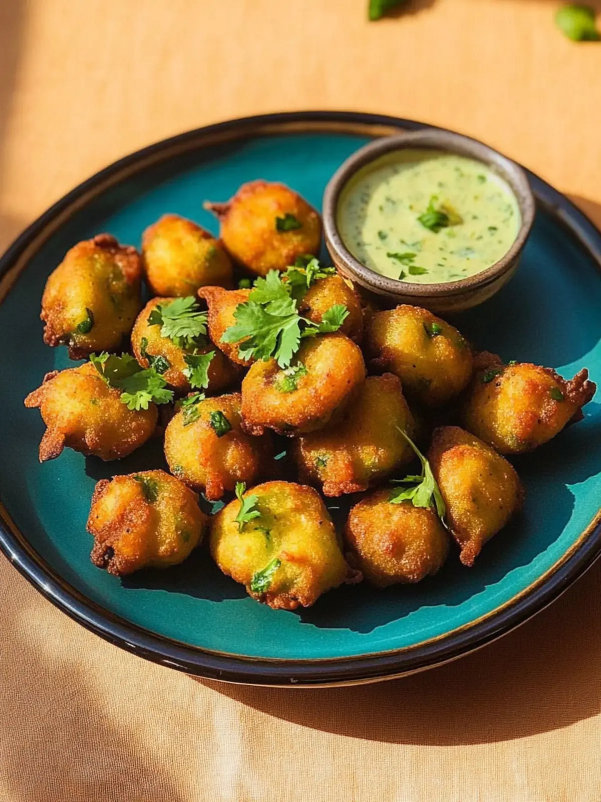 Zanzibari Pakoras w/ Coriander & Coconut Chutney