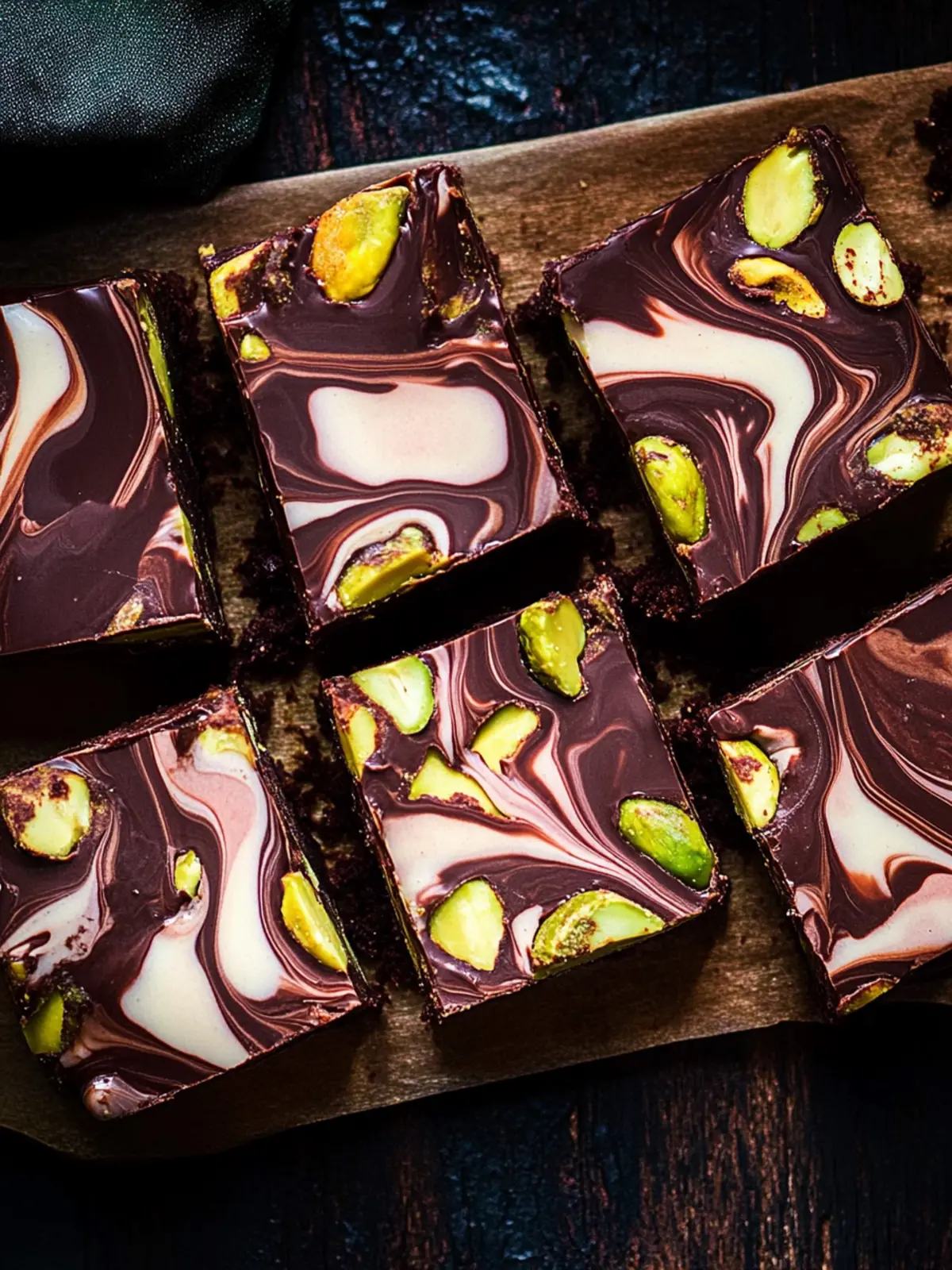 Sour cherry, pistachio quattro chocolate orange tiffin