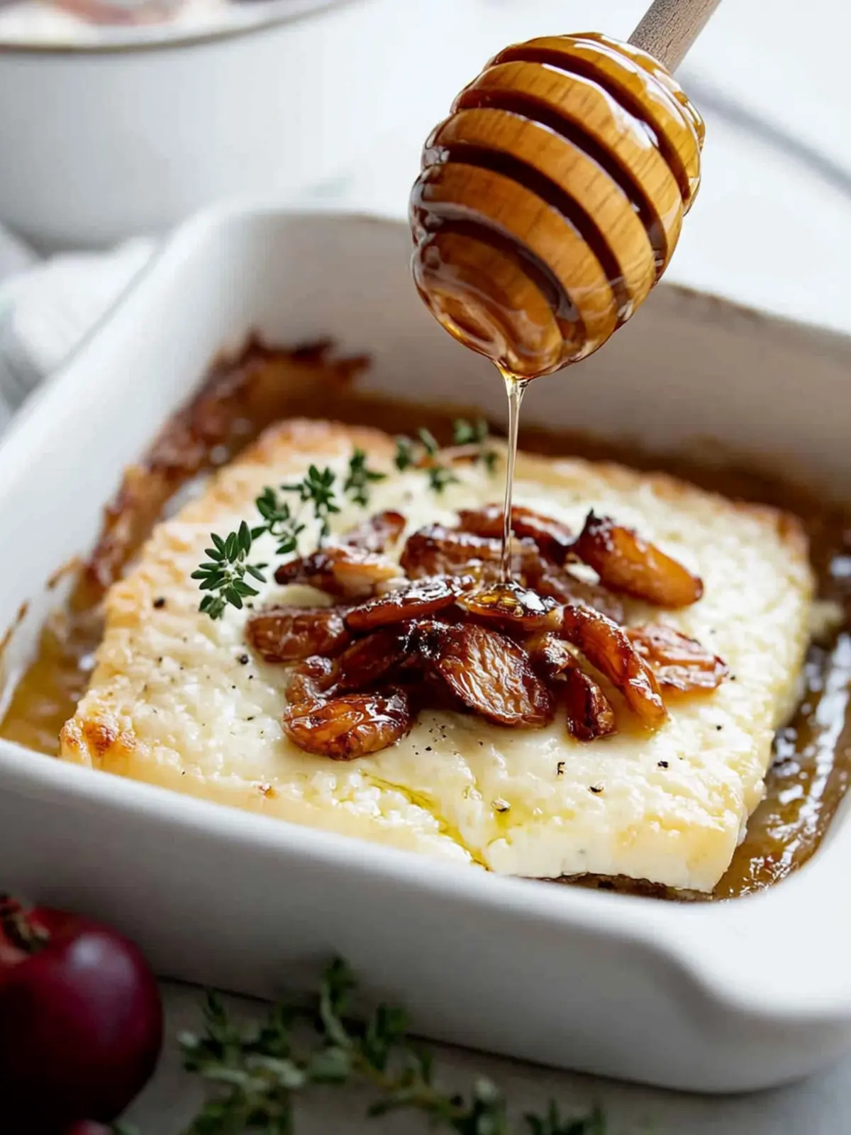 Baked Goat Cheese + Hot Honey