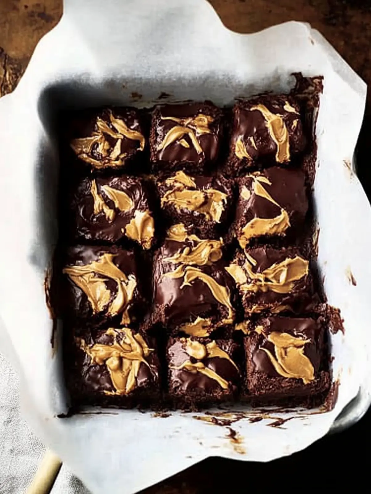 Chocolate and peanut butter brownie bites