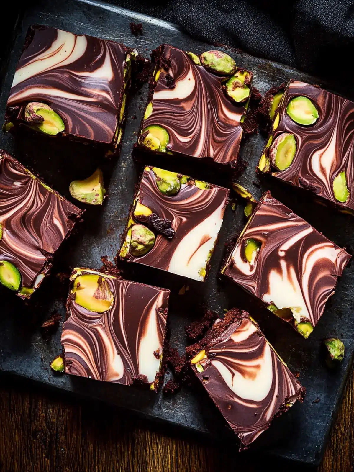 Sour cherry, pistachio quattro chocolate orange tiffin