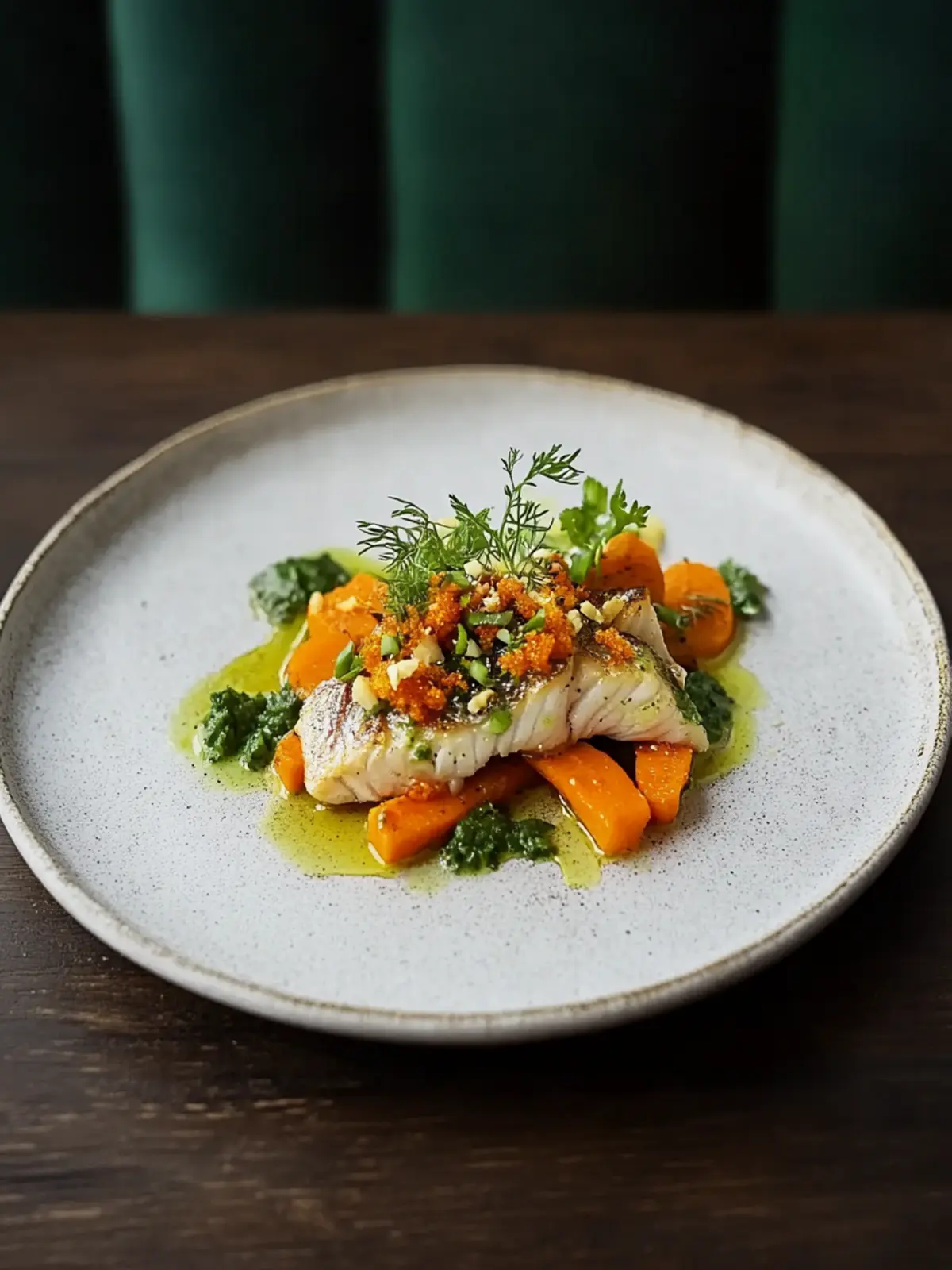 Mackerel Caesar with smoked carrots