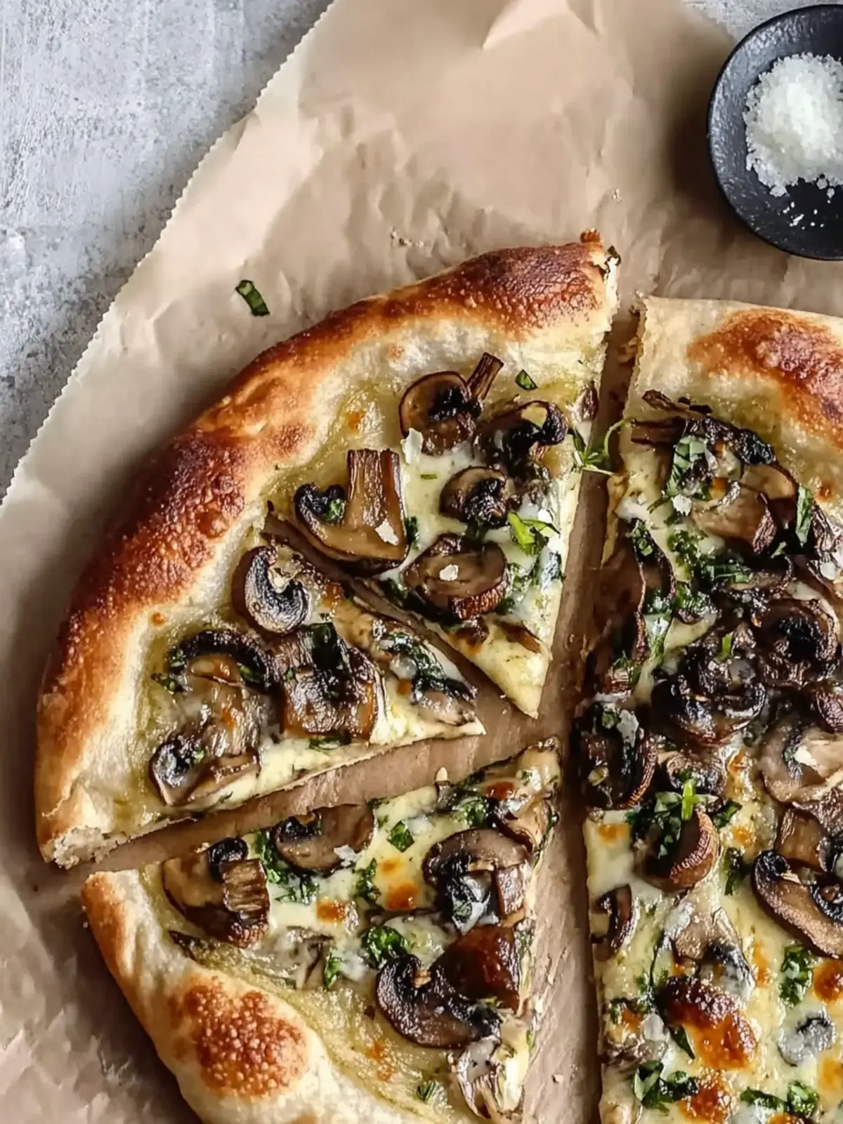Vegan Caramelized Mushroom Pizza
