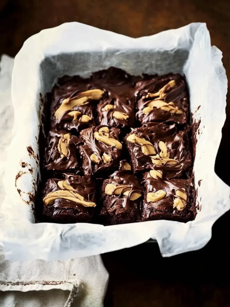 Chocolate and peanut butter brownie bites