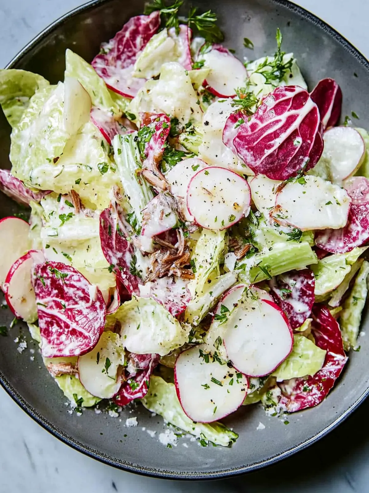 Bar Tartine’s Chicory Salad with Anchovy Dressing