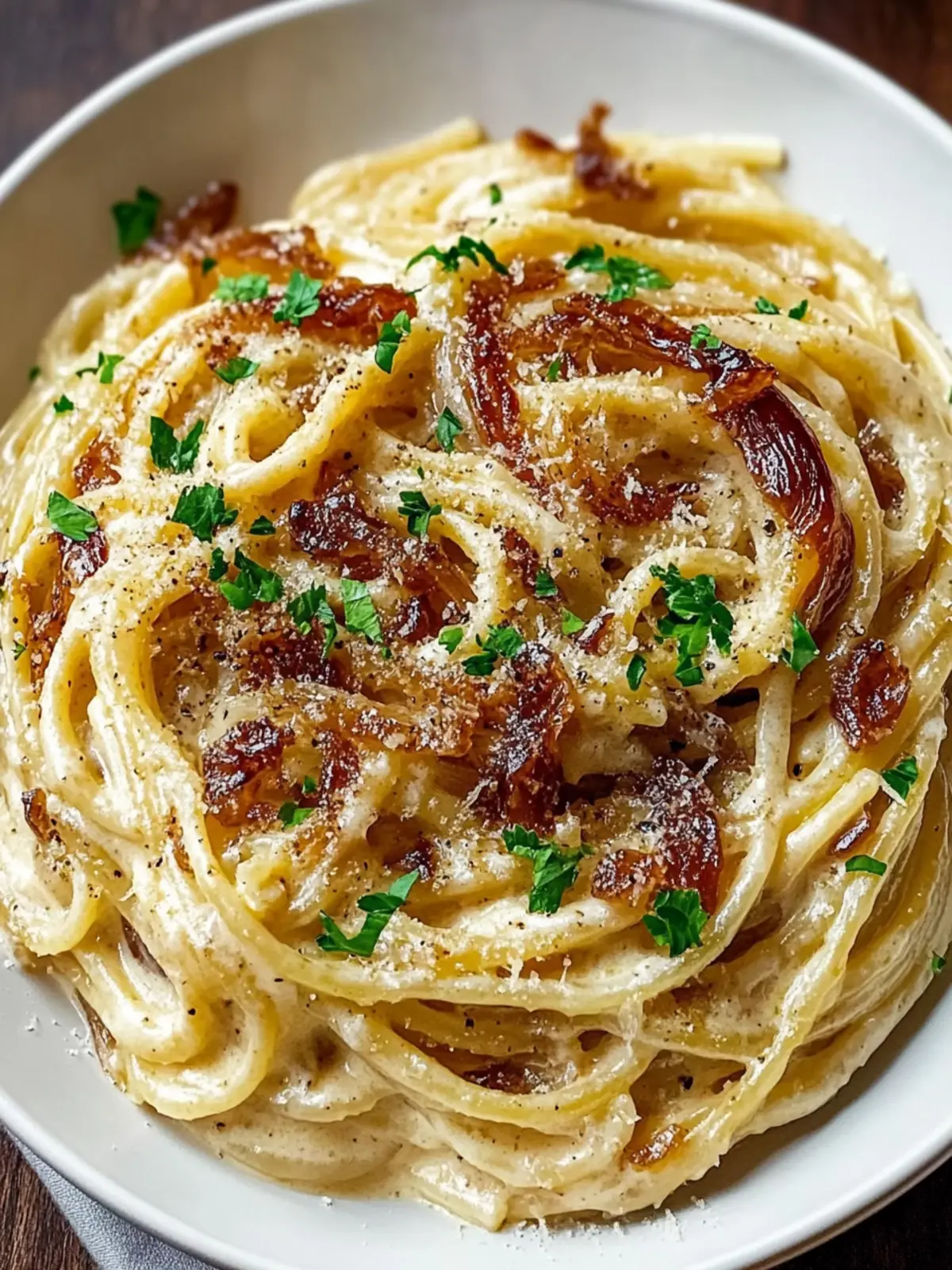 Creamy Caramelized Onion Pasta