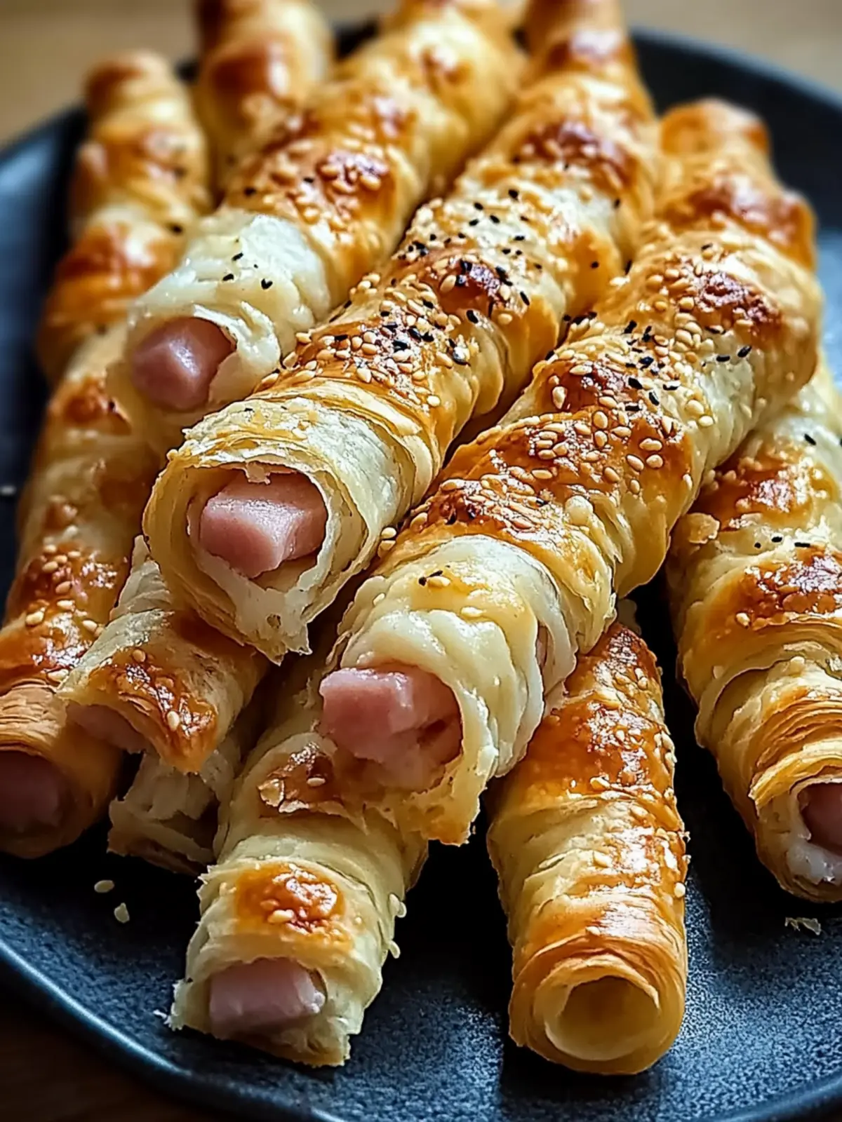 Ham and Cheese Puff Pastry Sticks