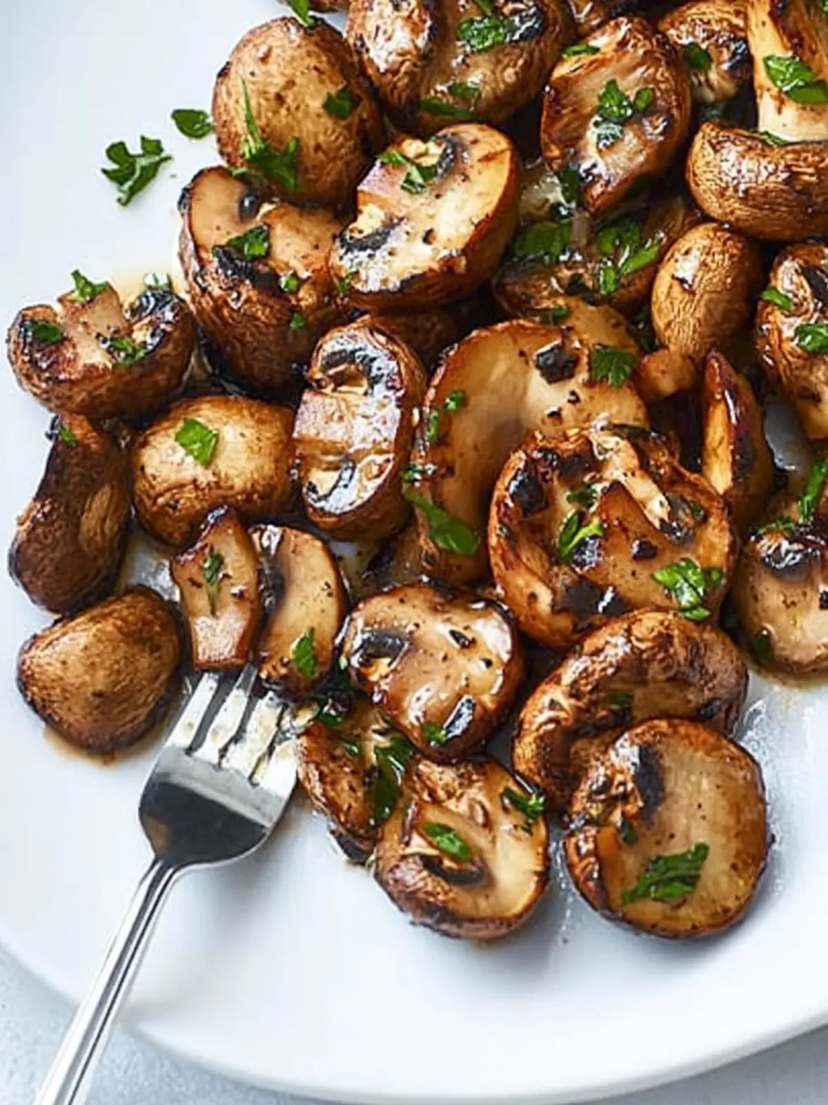 Garlicky Marinated Grilled Mushrooms
