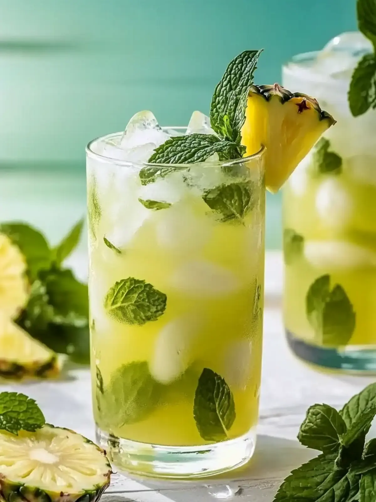 Minty Pineapple Cooler Mocktail