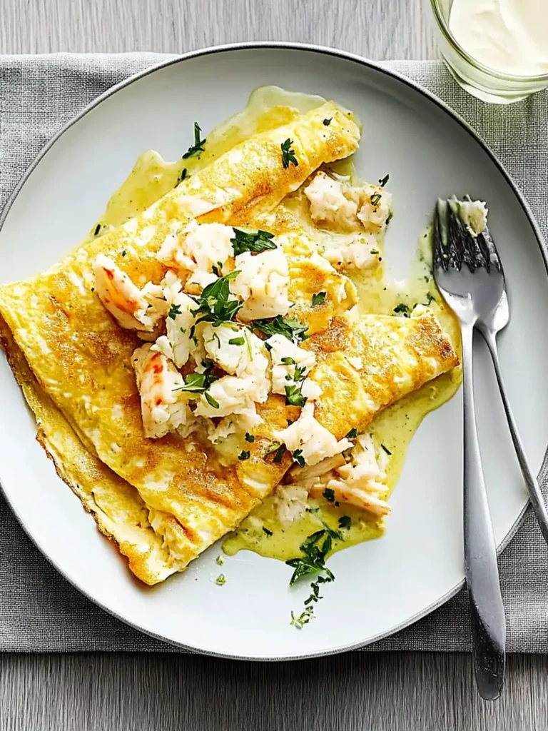 Crab omelette with miso butter