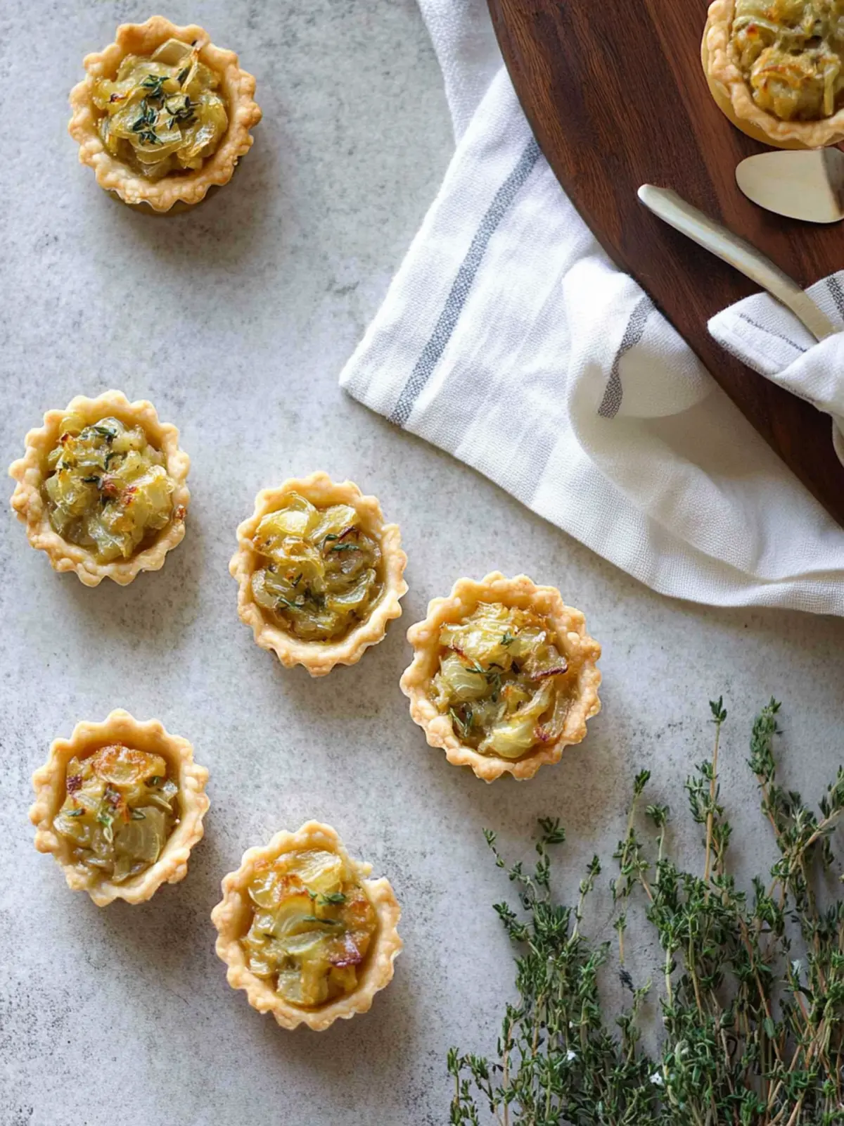 french onion tartlets